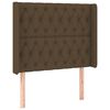 vidaXL Boxspringbett mit Matratze & LED Dunkelbraun 90x190 cm Stoff