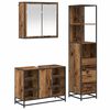 vidaXL Badezimmerm&ouml;bel-Set mit Schubladen 3 pcs Altholz Holzwerkstoff