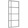 vidaXL Schiebet&uuml;r mit Beschlag Schwarz 90x205 cm ESG-Glas
