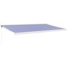 vidaXL Markise Einziehbar Blau und Wei&szlig; 5x3 m Stoff und Aluminium