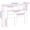 vidaXL LED-Kopfteil Artisan-Eiche 140x18,5x103,5 cm Holzwerkstoff