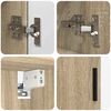 vidaXL Badezimmerm&ouml;bel-Set 4 pcs Sonoma-Eiche Holzwerkstoff & Metall