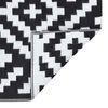 vidaXL Outdoor-Teppich ARAKIL Wei&szlig; und Schwarz 160x230 cm PP
