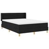 vidaXL Boxspringbett mit Matratze Schwarz 190 x 140 cm Stoff
