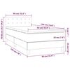 vidaXL Boxspringbett mit Matratze & LED Cappuccino-Braun 90x190cm