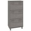 vidaXL Schuhschrank HAMAR Hellgrau 59,5x35x117 cm Massivholz Kiefer