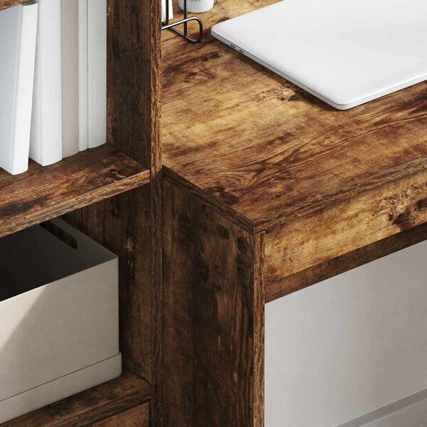 vidaXL Schreibtisch mit Schubladen 2 pcs Ger&auml;ucherte Eiche