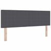 vidaXL LED Boxspringbett Dunkelgrau und Wei&szlig; 140 x 200 cm Cordstoff