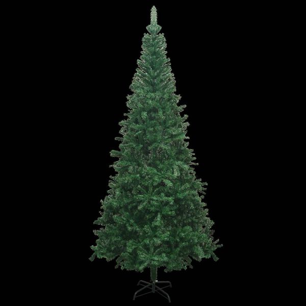 vidaXL K&uuml;nstlicher Weihnachtsbaum mit Beleuchtung Kugeln L 240 cm Gr&uuml;n