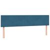 vidaXL Boxspringbett mit Matratze Dunkelblau 180x210 cm Samt