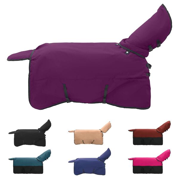 vidaXL Pferdedecke Dunkelgr&uuml;n und Schwarz 155 cm Polyester
