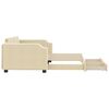 vidaXL Tagesbett Ausziehbar mit Schubladen Creme 100x200 cm Stoff