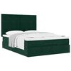 vidaXL Ottoman-Bett mit Matratzen Dunkelgr&uuml;n 140x200 cm Samt