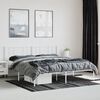 vidaXL Bettgestell mit Kopfteil Metall Wei&szlig; 200x200 cm