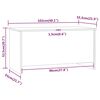 vidaXL Couchtisch Hochglanz-Wei&szlig; 102x55,5x52,5 cm Holzwerkstoff