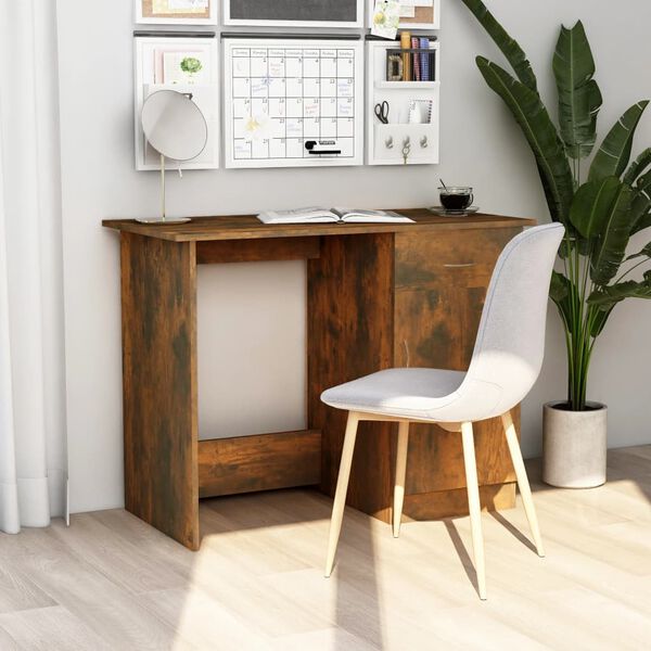 vidaXL Schreibtisch R&auml;uchereiche 100x50x76 cm Holzwerkstoff