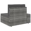 vidaXL 6-tlg. Garten-Lounge-Set Poly Rattan Grau