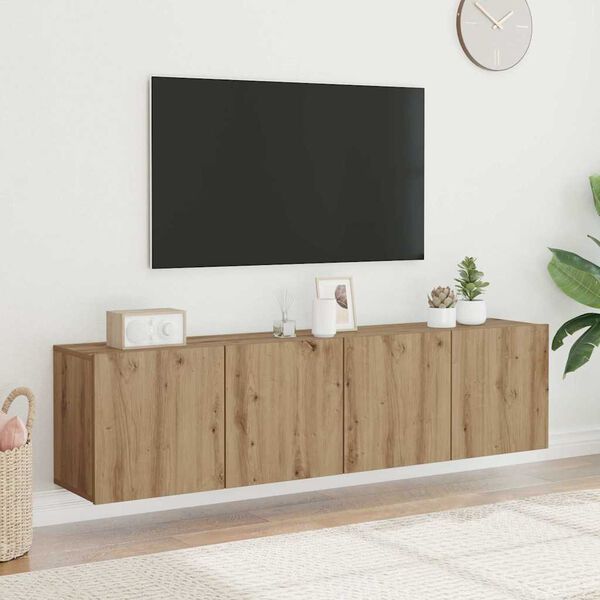vidaXL TV-Wandschr&auml;nke 2 Stk. Artisan-Eiche 80x30x41 cm