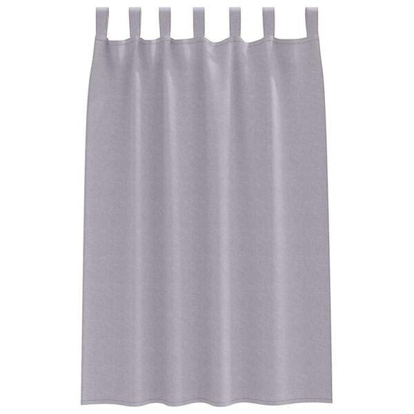 vidaXL Verdunkelungs-Vorh&auml;nge mit Ringen 2 pcs Metallic Grau