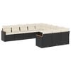 vidaXL Patio Sofa Set 11-Sitzer Black and Cream