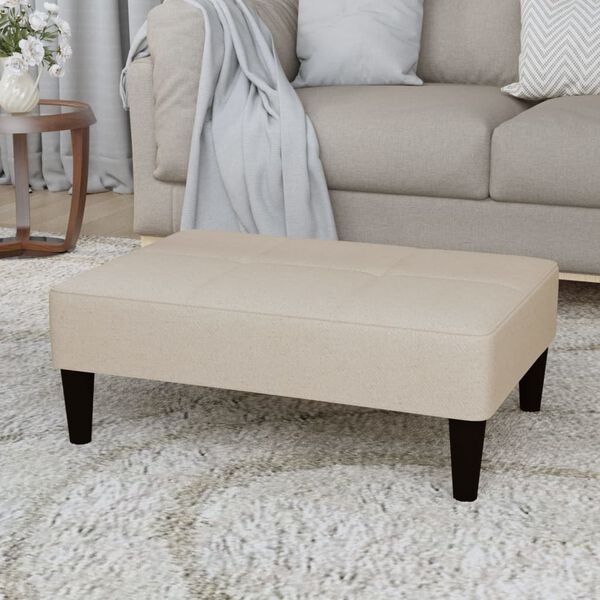 vidaXL Hocker Creme Mikrofasergewebe