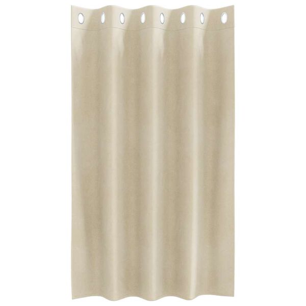 vidaXL Verdunkelungsvorh&auml;nge 2 pcs Creme 140 x 140 cm Samt