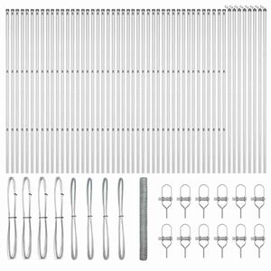 vidaXL Bodenmontierter Sechseckzaun 100 x 1,6 m Verzinkter Stahl Netz