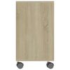 vidaXL Beistelltisch Wei&szlig; und Sonoma-Eiche 70x35x55 cm Holzwerkstoff