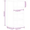 vidaXL H&auml;ngeschrank Riga Artisan-Eiche 30x29,5x60 cm Holzwerkstoff