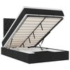 vidaXL Ottoman-Bett mit Matratze & LEDs Schwarz 120x200 cm Stoff