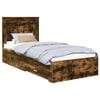 vidaXL Bettrahmen Ger&auml;ucherte Eiche 90 x 190 cm Holzwerkstoff