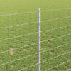 vidaXL Zaun mit Pfosten Silber 1 x 25 m Stahl