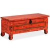 vidaXL Aufbewahrungstruhe Massivholz Mango 101x39x42 cm Rot
