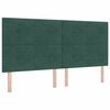 vidaXL Boxspringbett mit Matratze Dunkelgr&uuml;n 200 x 200 cm Samt