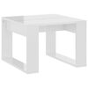 vidaXL Beistelltisch Hochglanz-Wei&szlig; 50x50x35 cm Holzwerkstoff