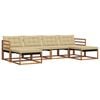 vidaXL Outdoor-Sofagarnitur 6 stk. Natur und Beige