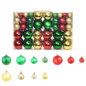 vidaXL Weihnachtskugeln 100 Stk. Rot/Golden/Gr&uuml;n