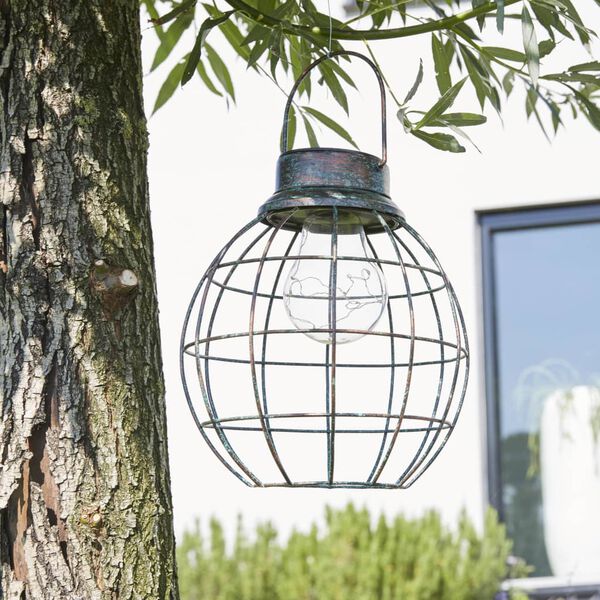 Luxform Solar LED Garten H&auml;ngeleuchte Tango Gr&uuml;n 30101