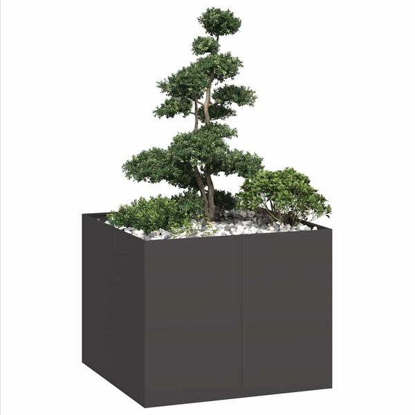 vidaXL Pflanzk&uuml;bel Schwarz 100x100x80 cm Stahl