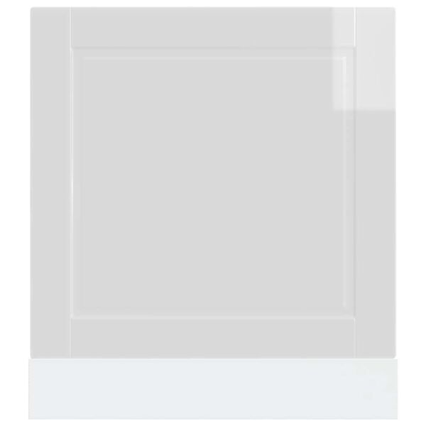 vidaXL Geschirrsp&uuml;lerblende Porto Hochglanz-Wei&szlig; 60x1,5x67 cm