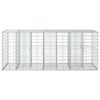 vidaXL Gabionen Hochbeet Silber 140 x 60 x 55 cm Verzinkter Stahl