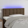 vidaXL LED Kopfteil Dunkelbraun 90x5x78/88 cm Stoff
