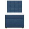 vidaXL Boxspringbett mit Matratze Blau 90x190 cm Stoff