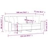 vidaXL 3-Sitzer-Sofa mit Kissen Weinrot 180 cm Kunstleder