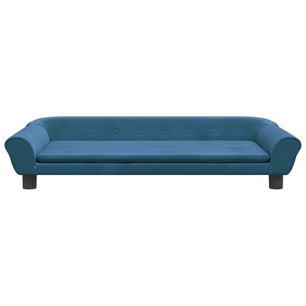vidaXL Hundebett Blau 100x50x21 cm Samt