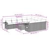 vidaXL 11-tlg. Garten-Sofagarnitur mit Kissen Schwarz Poly Rattan