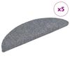 vidaXL Stufenmatten Selbstklebend 5 Stk. 56x17x3 cm Hellgrau Halbrund