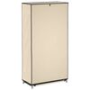 vidaXL Schuhschrank mit Abdeckung Cremewei&szlig; 58 x 28 x 106 cm Stoff