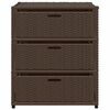 vidaXL Gartenschrank Braun 55x59x69 cm Poly Rattan