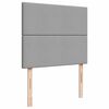 vidaXL Ottoman-Bett mit Matratze & LEDs Hellgrau 120x200 cm Stoff